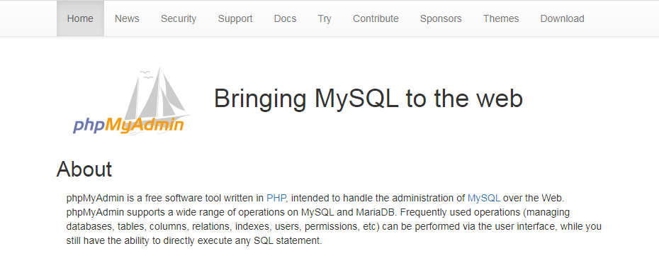 MySQL数据库管理工具-phpMyAdmin